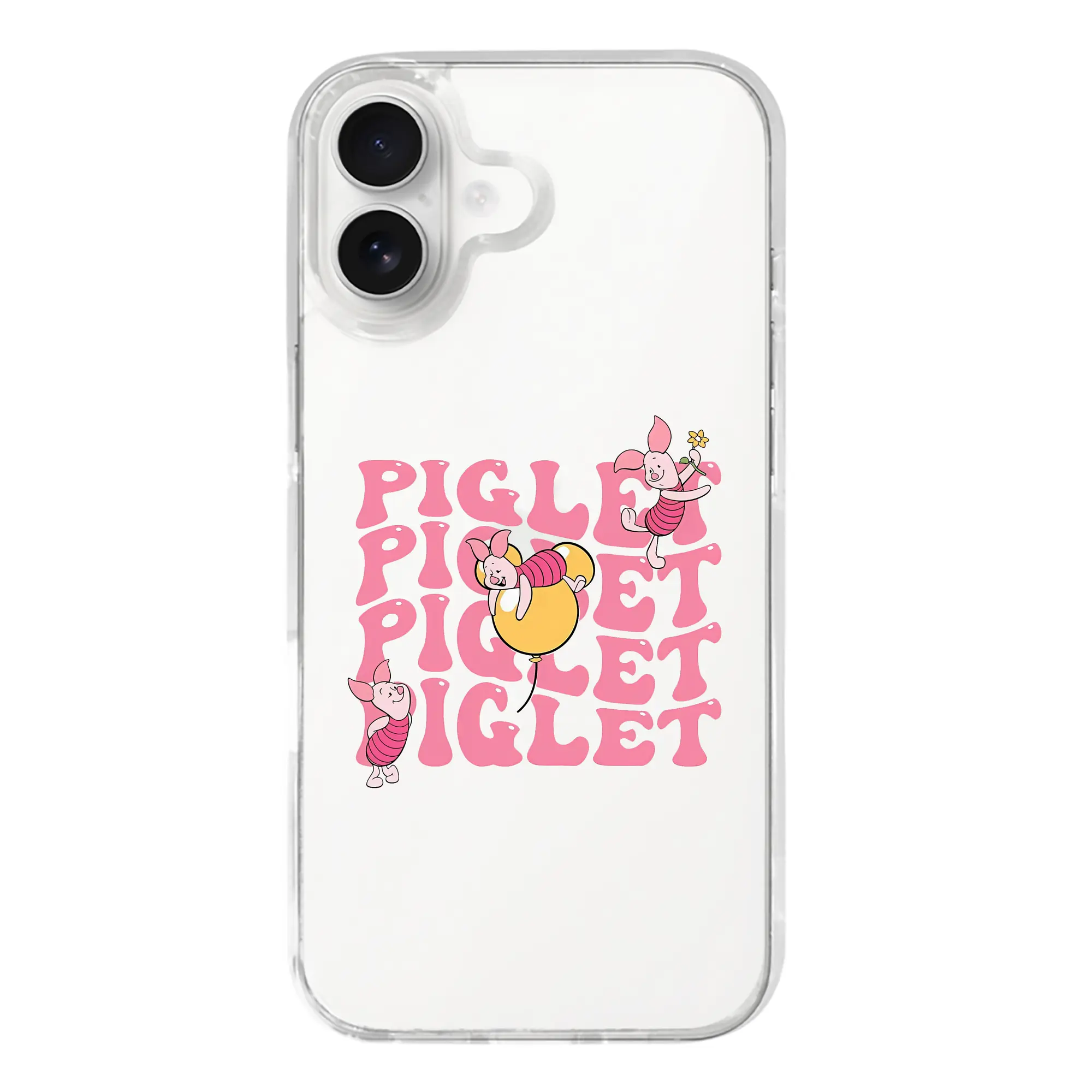 プーさん グッズ ピグレット - iPhone 17シリーズ 透明スマホケース – 薄型・耐衝撃・精密フィット保護カバー